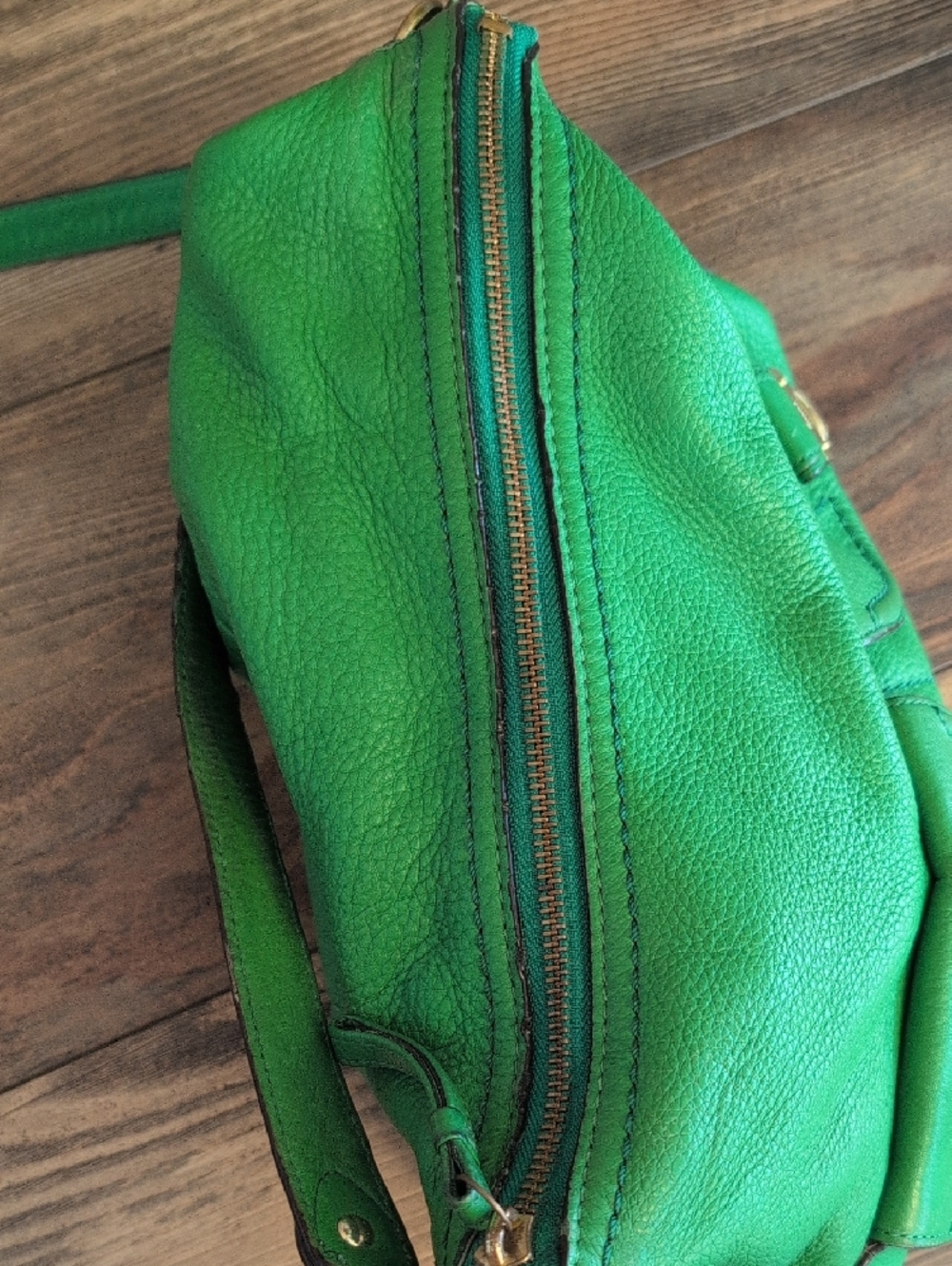 Coach Vintage Green Pebbled Leather Poppy Avery Hobo Crossbody Bag          M357 - Picture 16 of 16